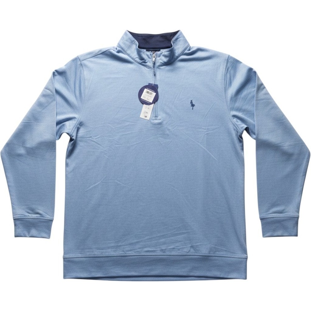 TailorByrd Performance Mens Quarter Zip Pullover Blue Flamingo M25410Q L